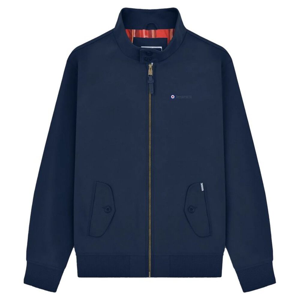 Lambretta Mens Shower Resistant Harrington Jacket / Navy